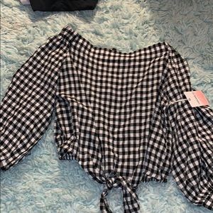 Forever 21 plad off the shoulder top, brand new